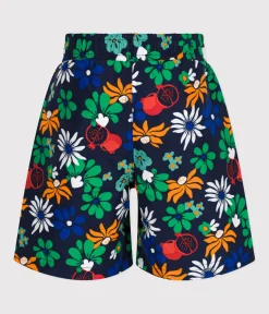 Petit Bateau Bademode, Uv-Kleidung*Badeshorts mit Printmotiv Kinder/Jungen blau MEDIEVAL/weiss MULTICO