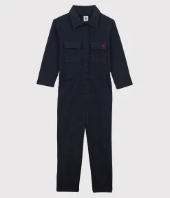 Petit Bateau Shorts, Hosen, Leggings*Bedruckter Overall aus Baumwolle für Mädchen blau SMOKING