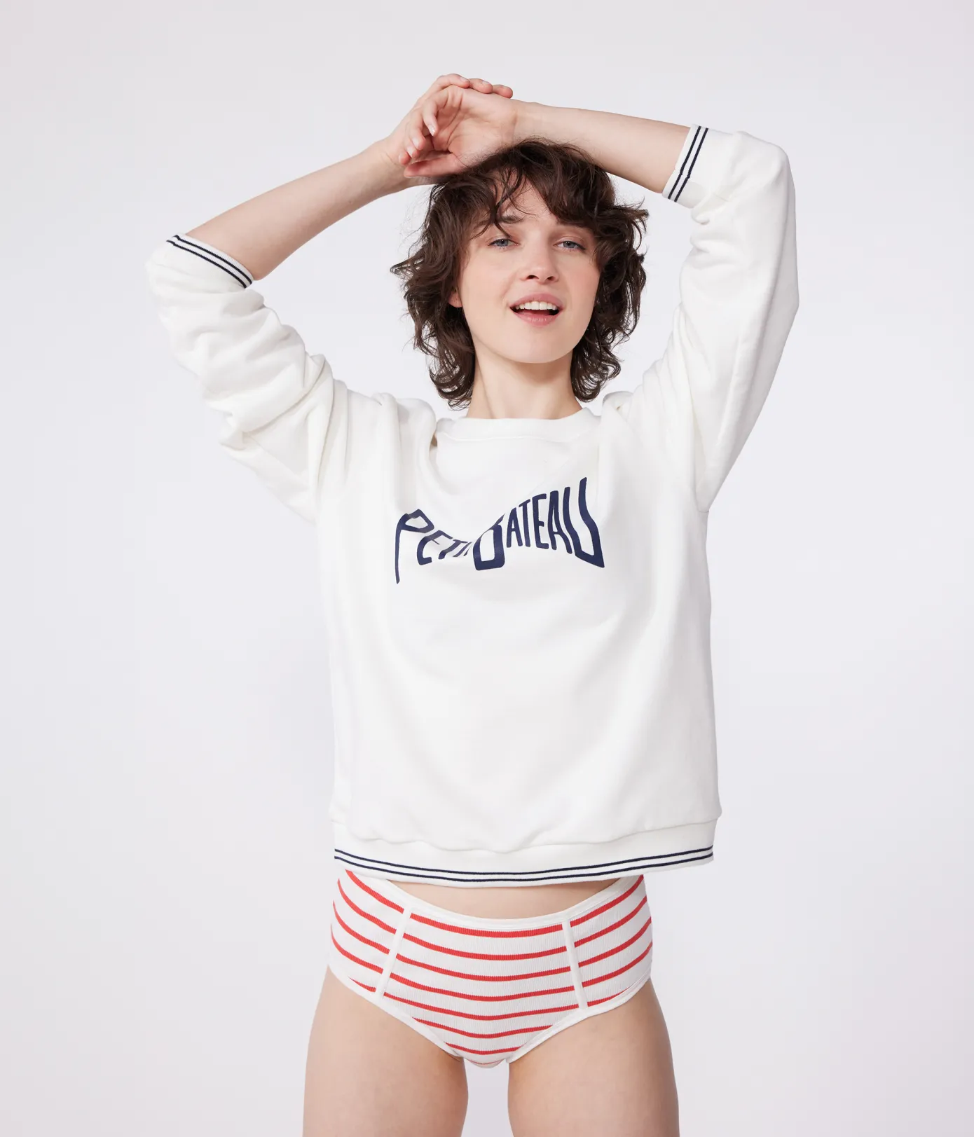 Petit Bateau Outfits Für Damen*Bequeme Pullover weiss MARSHMALLOW
