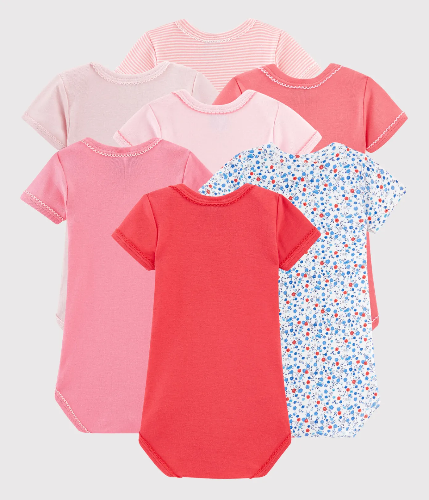 Petit Bateau Bodys*Überraschungsset 7 kurzärmelige Baby-Bodys für Mädchen variante 1