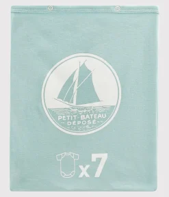Petit Bateau Bodys*Überraschungsset aus 7 kurzärmeligen Baby-Bodys für Jungen variante 1