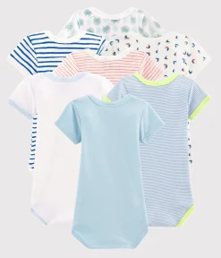 Petit Bateau Bodys*Überraschungsset aus 7 kurzärmeligen Baby-Bodys für Jungen variante 1