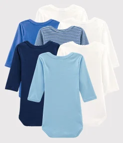 Petit Bateau Bodys*Überraschungsset aus 7 langärmeligen Baby-Bodys für Jungen variante 1