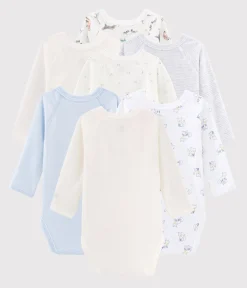 Petit Bateau Bodys|Newborn*Überraschungsset mit 7 langärmeligen Baby-Bodys variante 1