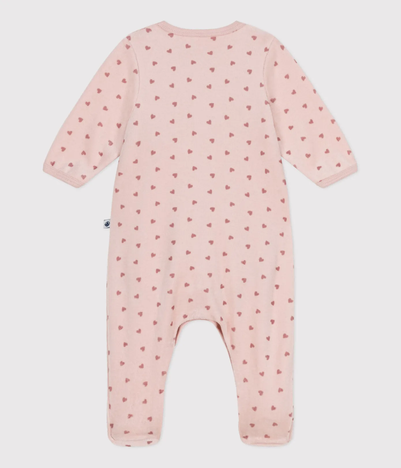 Petit Bateau Newborn|Schlafanzüge, Strampler*Bodyjama aus Nicki mit kleinen Herzen für Babys rosa SALINE/ ROSEWOOD