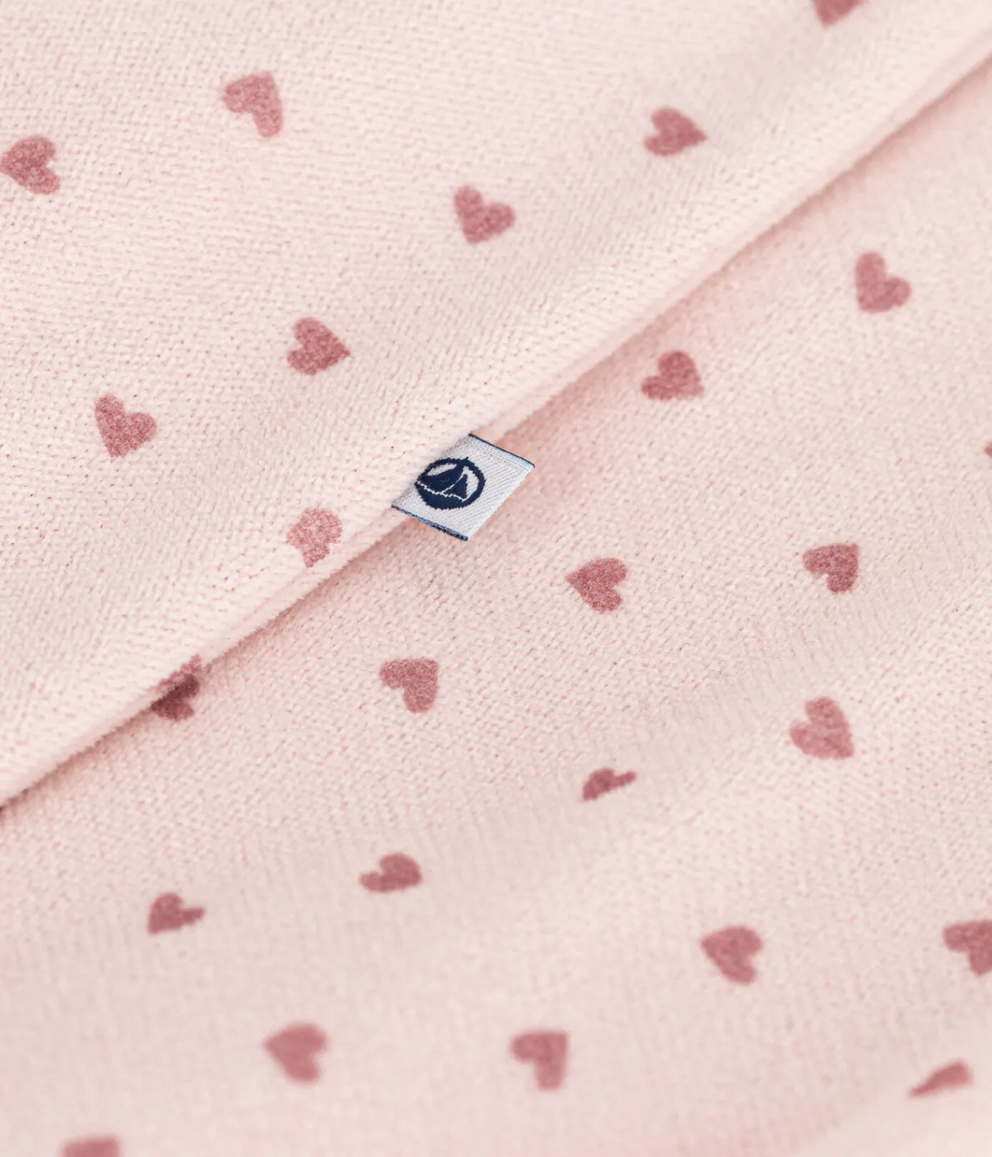 Petit Bateau Newborn|Schlafanzüge, Strampler*Bodyjama aus Nicki mit kleinen Herzen für Babys rosa SALINE/ ROSEWOOD