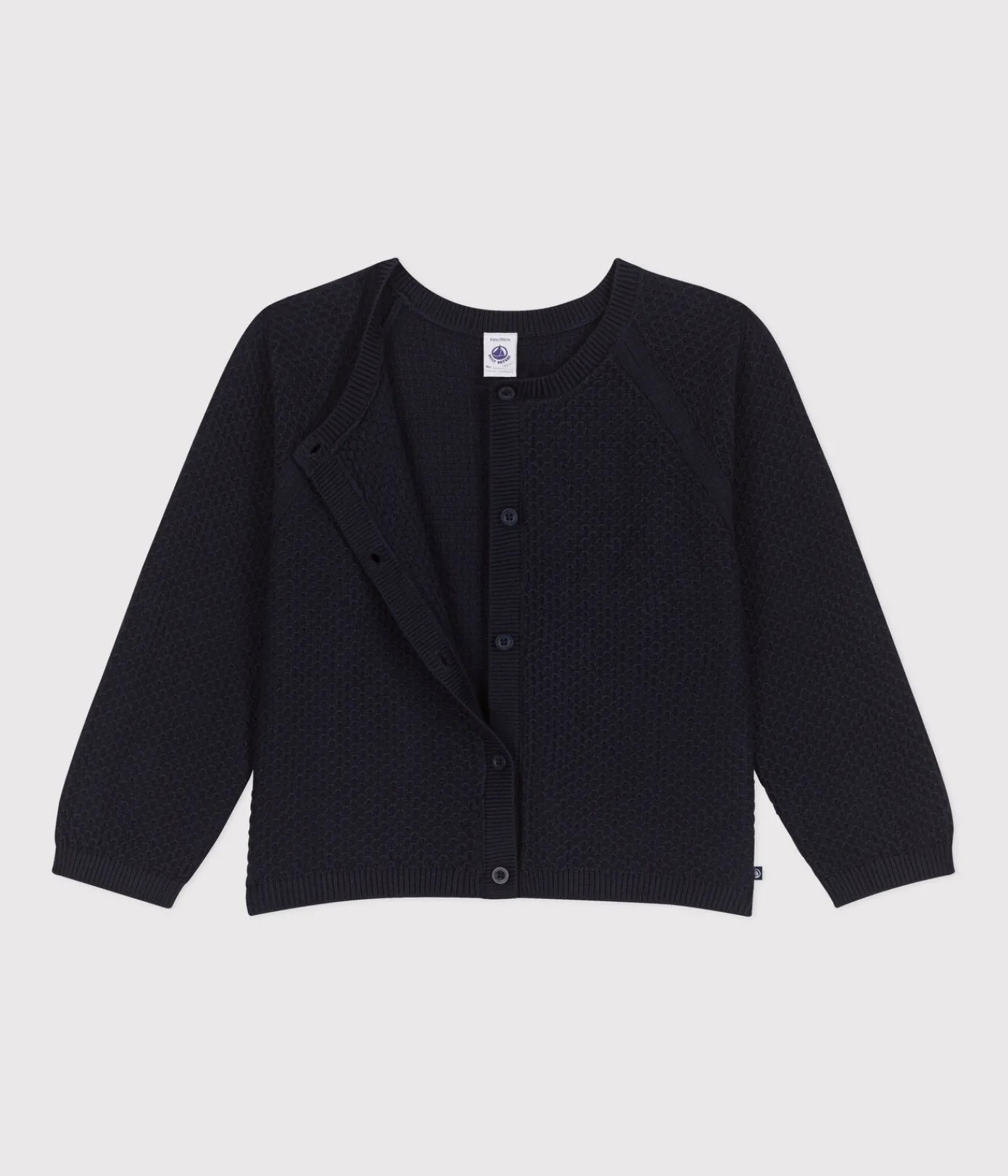 Petit Bateau Sweatshirts, Pullover, Cardigans*Cardigan aus Baumwolle Kinder/Mädchen blau SMOKING