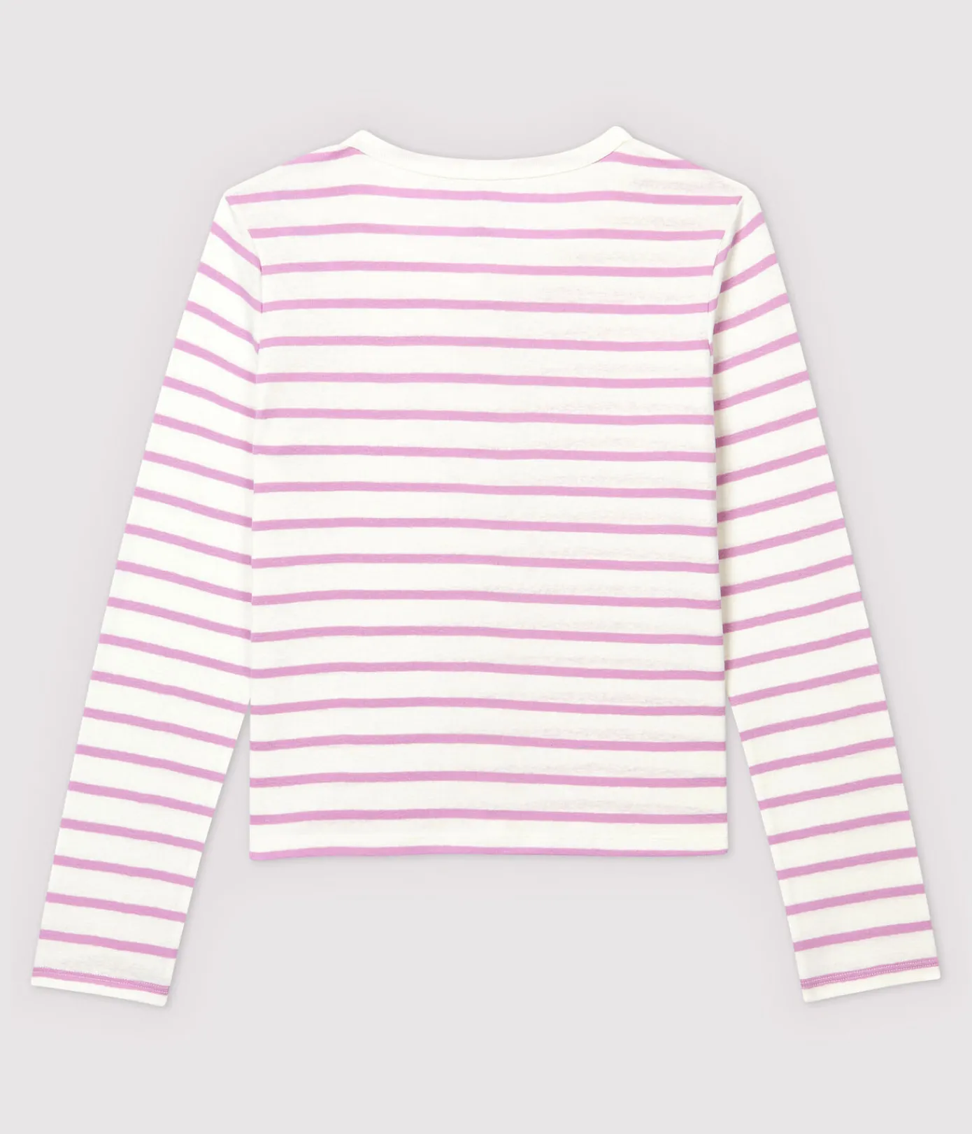 Petit Bateau Homewear|Streifenshirts, Pullover, Cardigans*Cardigan aus gestreifter Baumwolle/Leinen Damen weiss MARSHMALLOW/rosa BOHEME