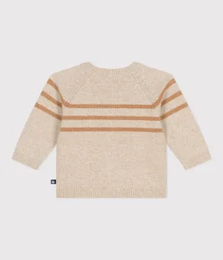 Petit Bateau Pullover, Cardigans*Cardigan aus Strick mit Wollanteil beige AVALANCHE/ CUIVRE