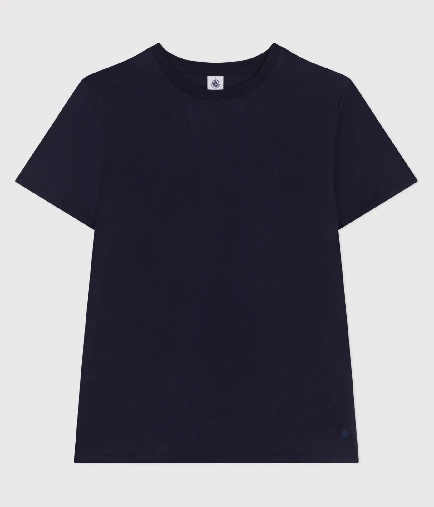 Petit Bateau Alle T-Shirts|T-Shirts, Tanktops*Damen T-Shirt Le Droit aus einfarbiger Baumwolle blau SMOKING