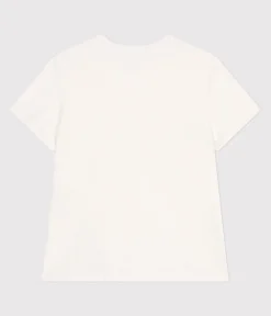 Petit Bateau Alle T-Shirts|Das Gerade (Regular)*Damen T-Shirt Le Droit aus einfarbiger Baumwolle weiss MARSHMALLOW