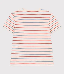 Petit Bateau Alle T-Shirts|Das Gerade (Regular)*Damen T-Shirt Le Droit aus Baumwolle mit Streifen weiss AVALANCHE/ MULTICO