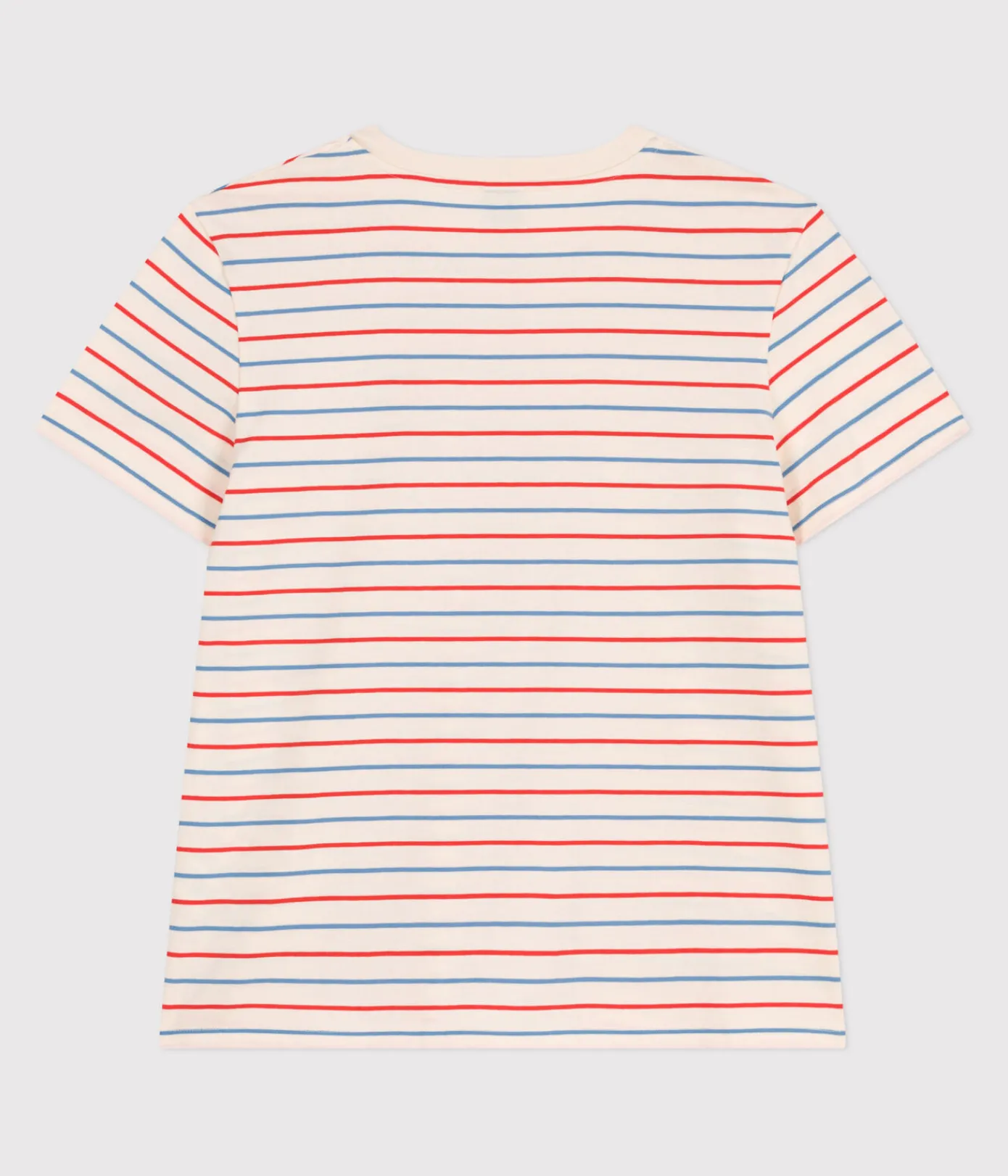 Petit Bateau Alle T-Shirts|Das Gerade (Regular)*Damen T-Shirt Le Droit aus Baumwolle mit Streifen weiss AVALANCHE/ MULTICO