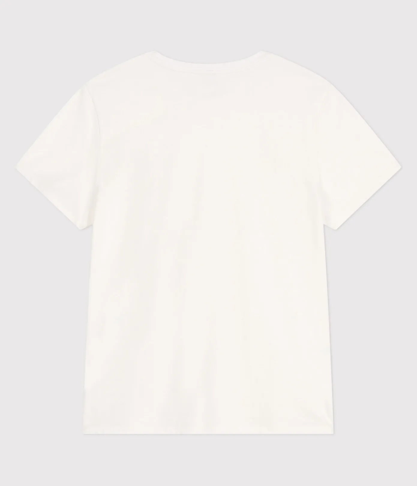 Petit Bateau Alle T-Shirts|Das Gerade (Regular)*Damen T-Shirt Le Droit aus einfarbiger Baumwolle weiss MARSHMALLOW