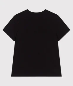Petit Bateau Alle T-Shirts|Das Gerade (Regular)*Damen T-Shirt Le Droit aus einfarbiger Baumwolle schwarz BLACK