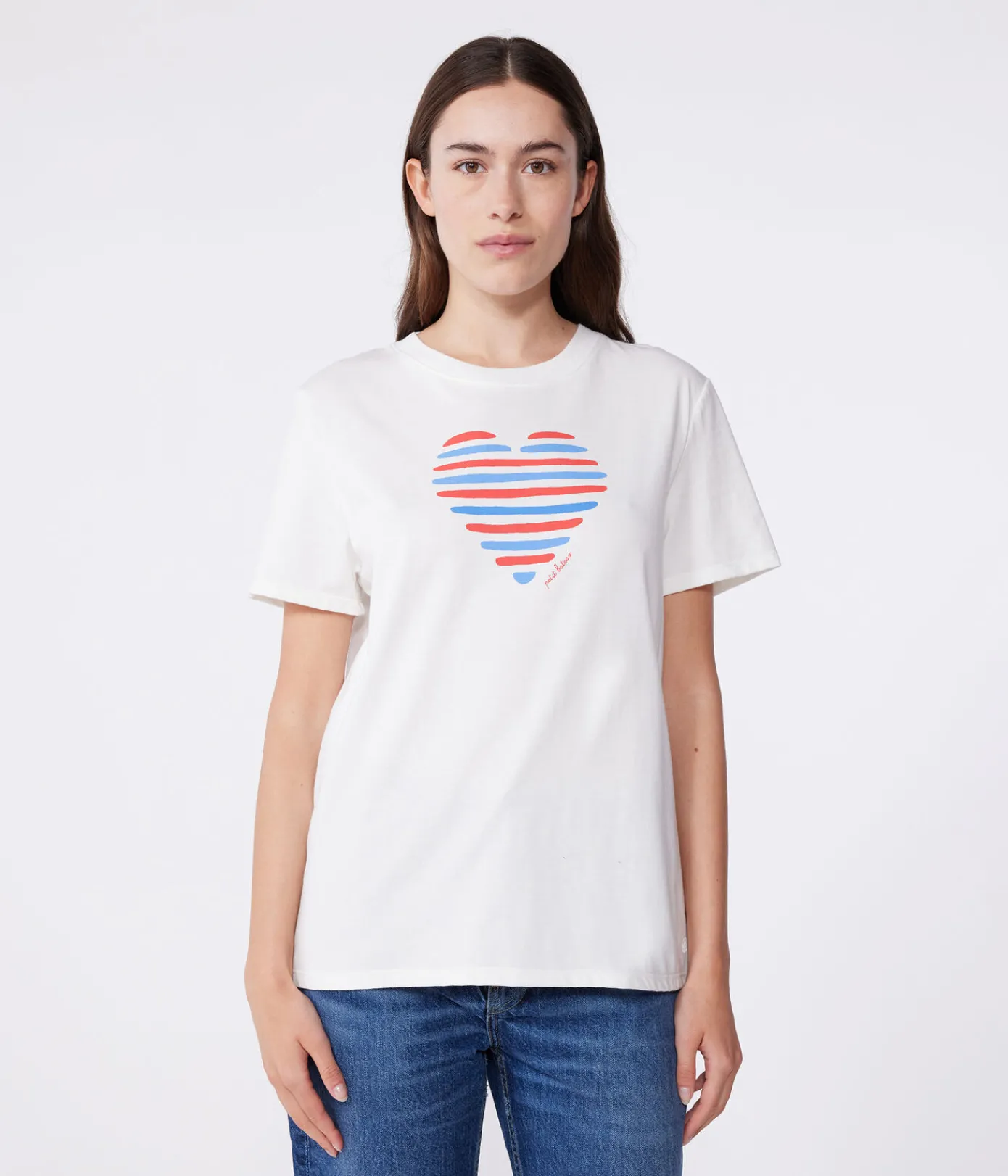 Petit Bateau Alle T-Shirts|Das Ikonische (Slim)*Damen T-Shirt Le Droit aus einfarbiger Baumwolle weiss MARSHMALLOW