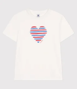 Petit Bateau Alle T-Shirts|Das Ikonische (Slim)*Damen T-Shirt Le Droit aus einfarbiger Baumwolle weiss MARSHMALLOW