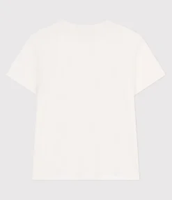 Petit Bateau Alle T-Shirts|Das Ikonische (Slim)*Damen T-Shirt Le Droit aus einfarbiger Baumwolle weiss MARSHMALLOW