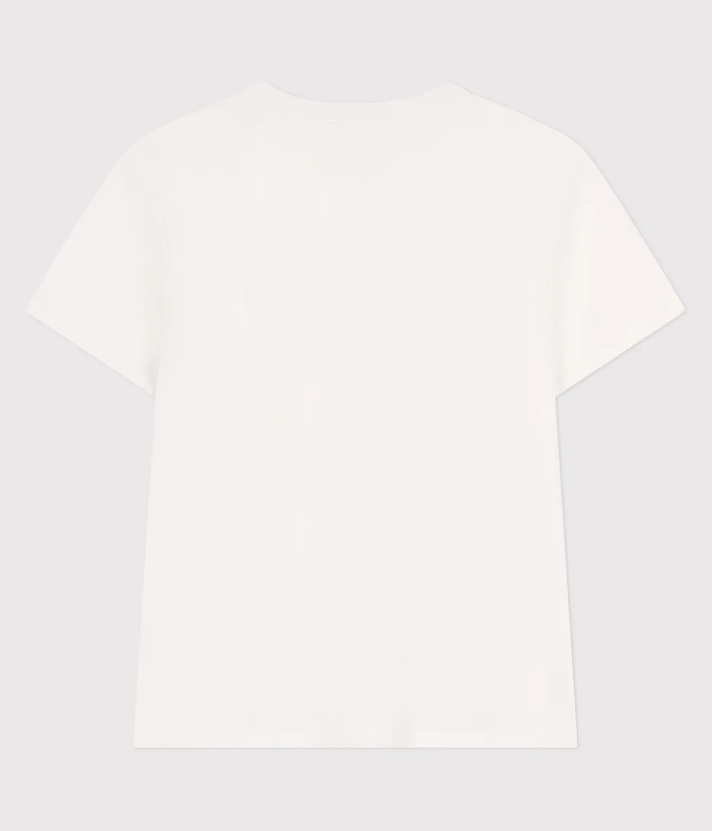 Petit Bateau Alle T-Shirts|Das Ikonische (Slim)*Damen T-Shirt Le Droit aus einfarbiger Baumwolle weiss MARSHMALLOW