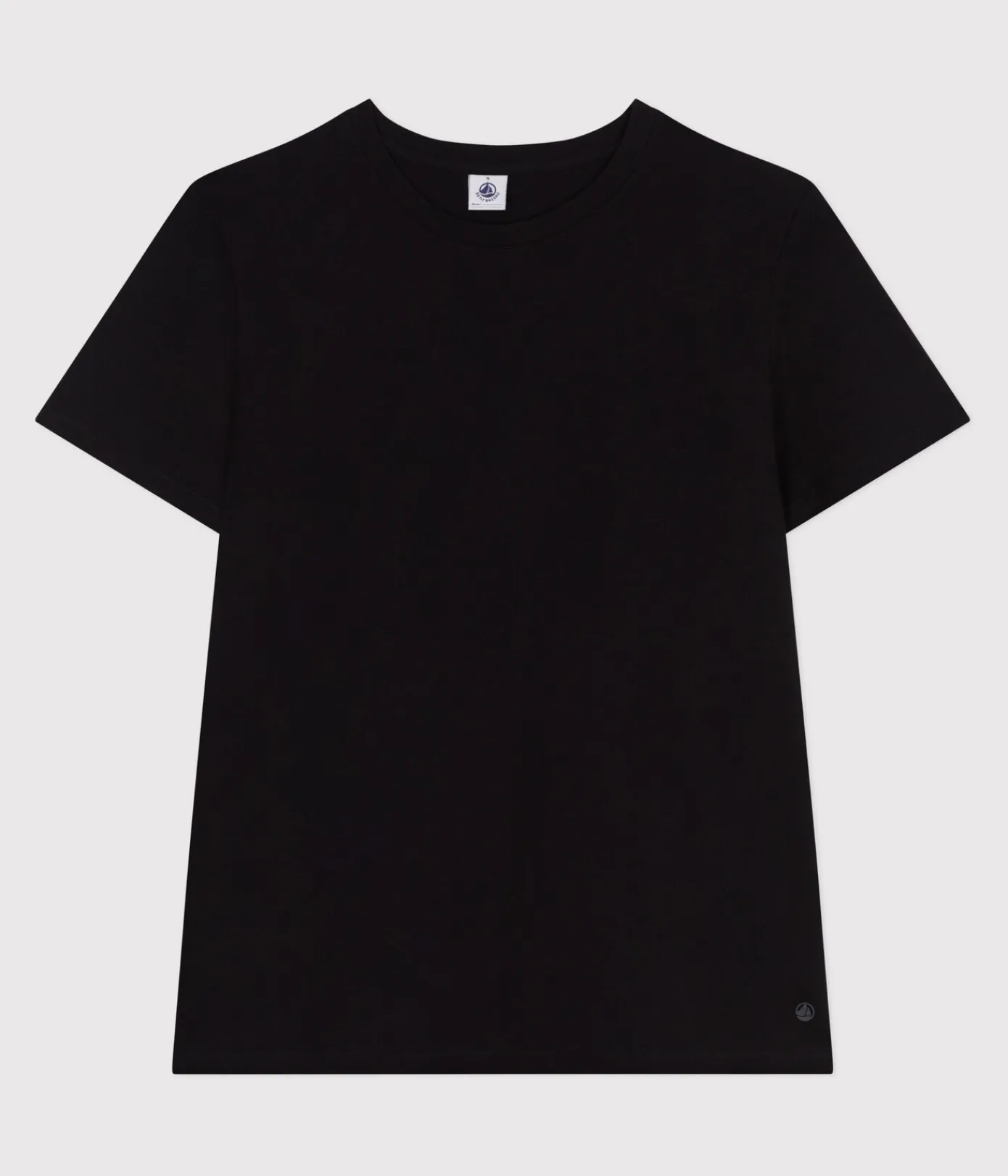 Petit Bateau Das Gerade (Regular)|T-Shirts, Tanktops*Damen T-Shirt Le Droit aus einfarbiger Baumwolle schwarz BLACK