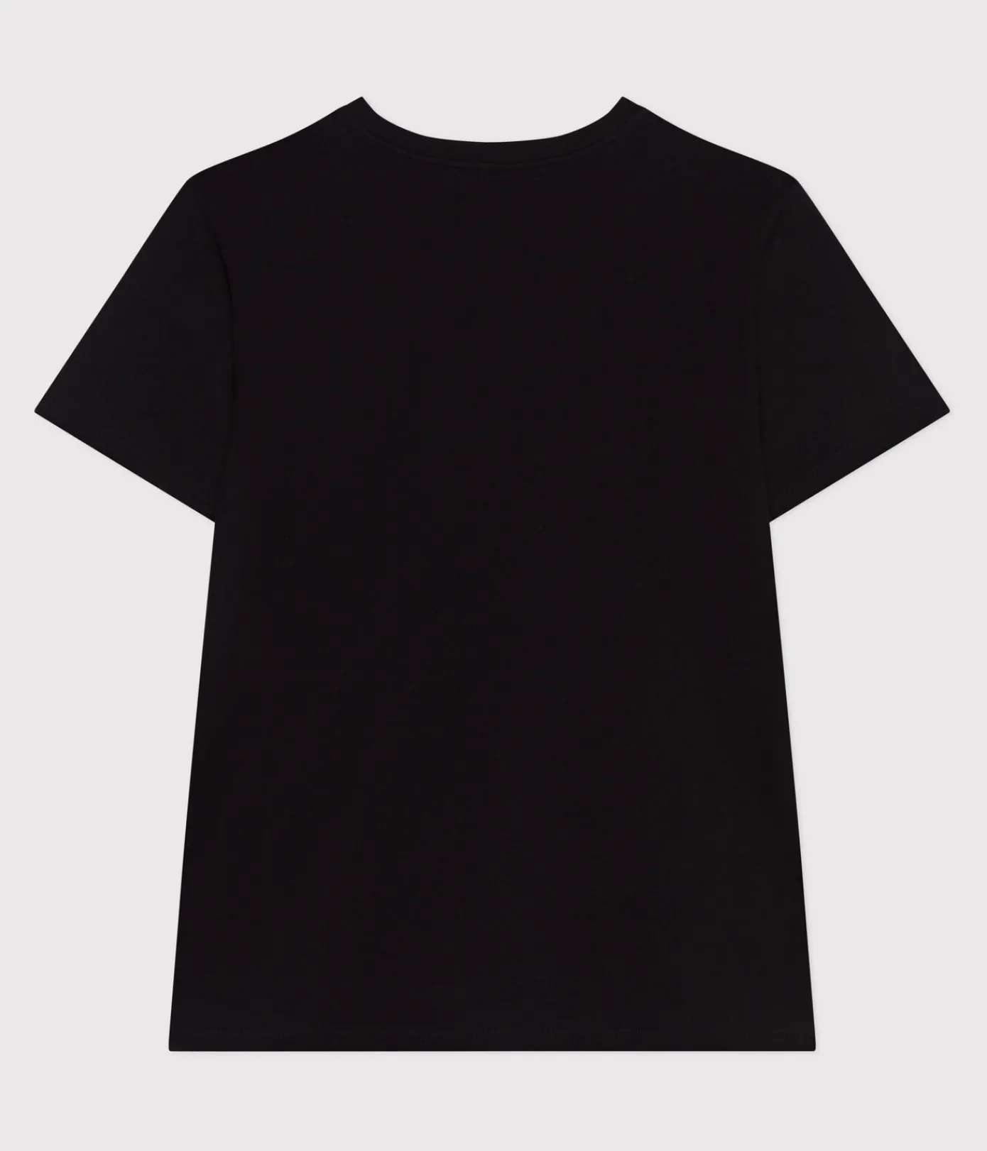 Petit Bateau Das Gerade (Regular)|T-Shirts, Tanktops*Damen T-Shirt Le Droit aus einfarbiger Baumwolle schwarz BLACK