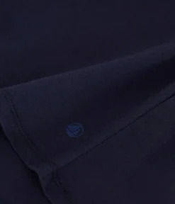 Petit Bateau Alle T-Shirts|Das Gerade (Regular)*Damen T-Shirt Le Droit aus einfarbiger Baumwolle blau SMOKING
