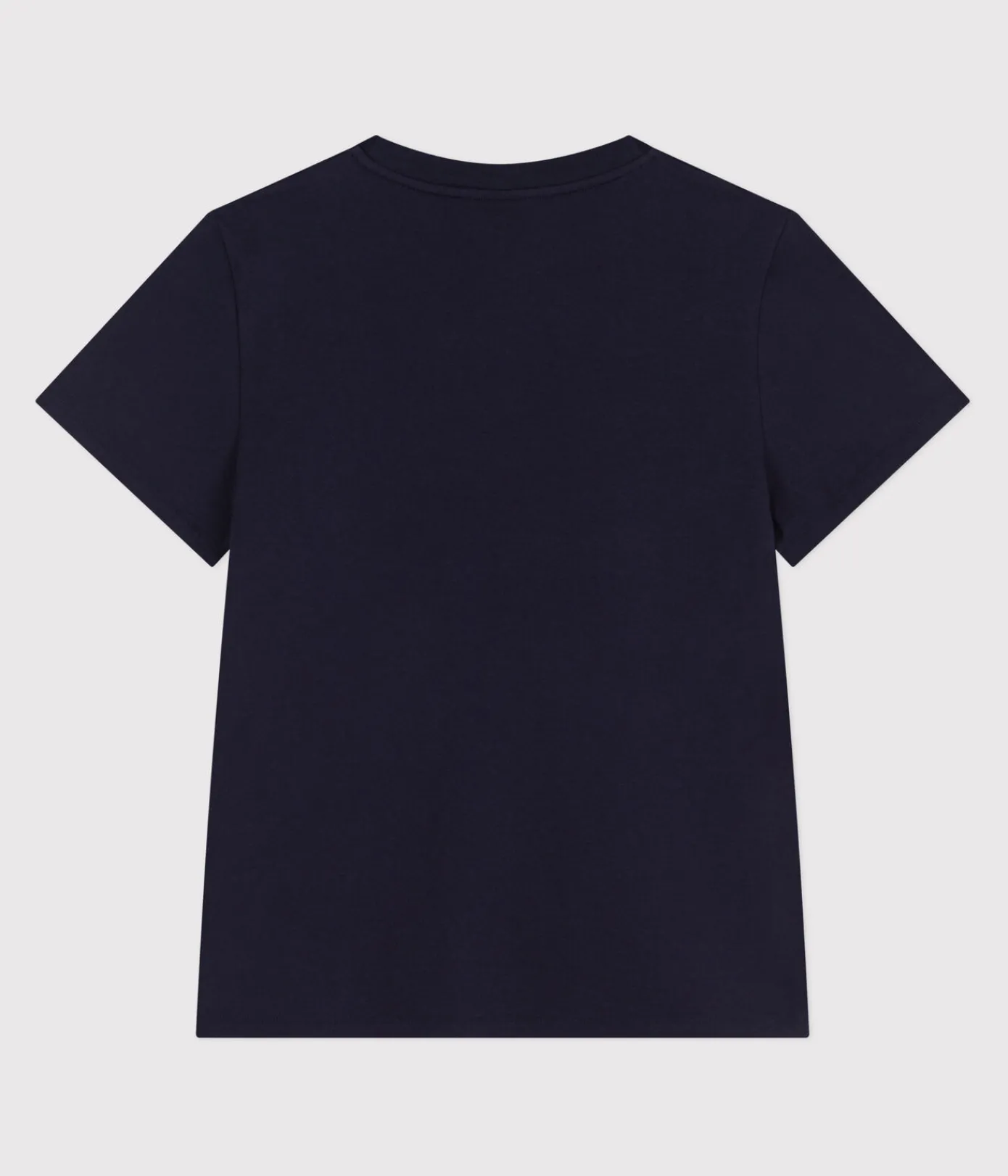 Petit Bateau Alle T-Shirts|Das Gerade (Regular)*Damen T-Shirt Le Droit aus einfarbiger Baumwolle blau SMOKING