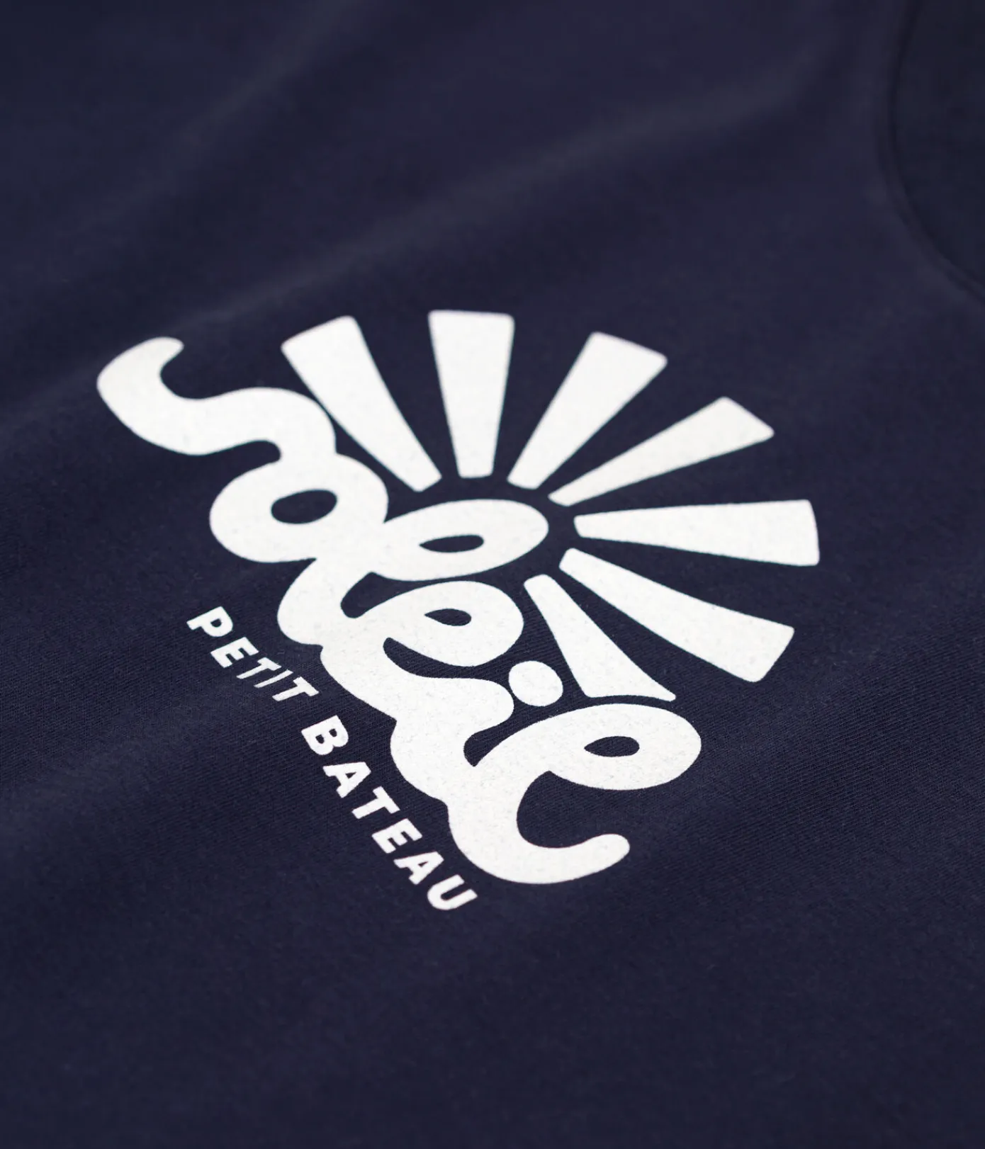 Petit Bateau Alle T-Shirts|Das Gerade (Regular)*Damen T-Shirt Le Droit aus einfarbiger Baumwolle blau SMOKING