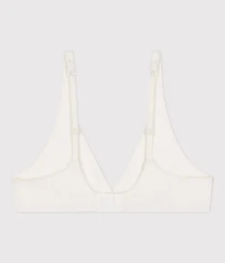 Petit Bateau Bhs, Slips, Bodys*Damen-BH aus Baumwolle und Elastan weiss MARSHMALLOW
