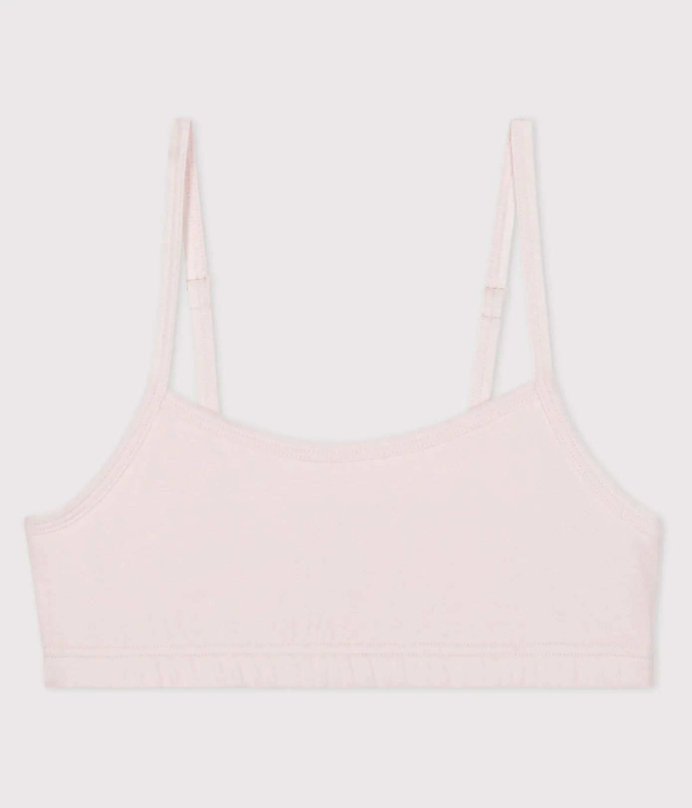 Petit Bateau Bhs, Slips, Bodys*Damen-Bustier aus einfarbiger Baumwolle mit Elastan rosa FLEUR