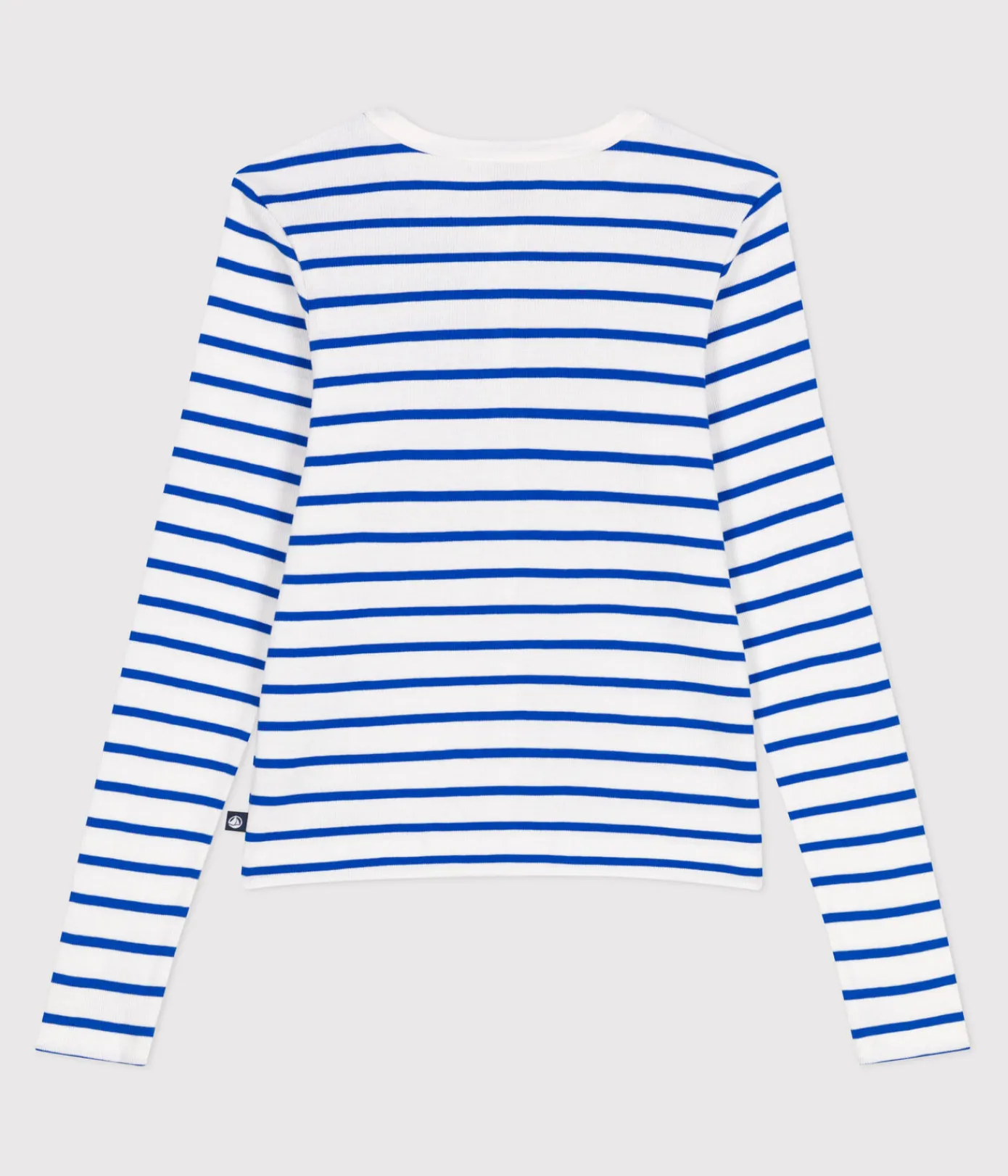 Petit Bateau Homewear|Streifenshirts, Pullover, Cardigans*Damen-Cardigan aus einfarbiger Baumwolle weiss MARSHMALLOW/blau PERSE
