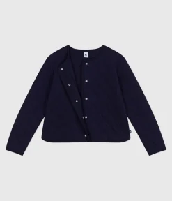 Petit Bateau Homewear|Streifenshirts, Pullover, Cardigans*Damen-Cardigan aus einfarbiger Baumwolle SOIR