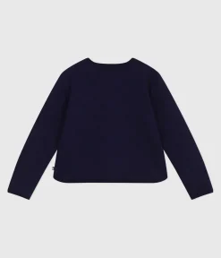 Petit Bateau Homewear|Streifenshirts, Pullover, Cardigans*Damen-Cardigan aus einfarbiger Baumwolle SOIR