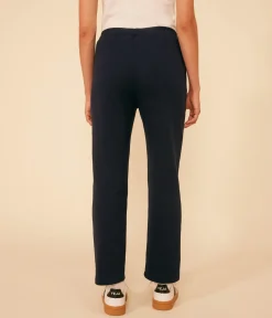Petit Bateau Kleider, Hosen|Homewear*Damen-Hose aus Baumwolle und Elastan blau SMOKING