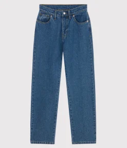 Petit Bateau Kleider, Hosen*Damen-Hose mit geradem Schnitt aus Denim blau DENIM MOYEN