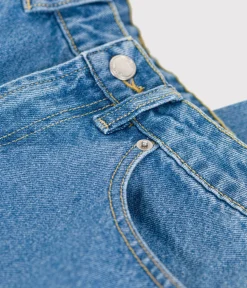 Petit Bateau Kleider, Hosen*Damen-Hose mit geradem Schnitt aus Denim ULTRA BLEACH