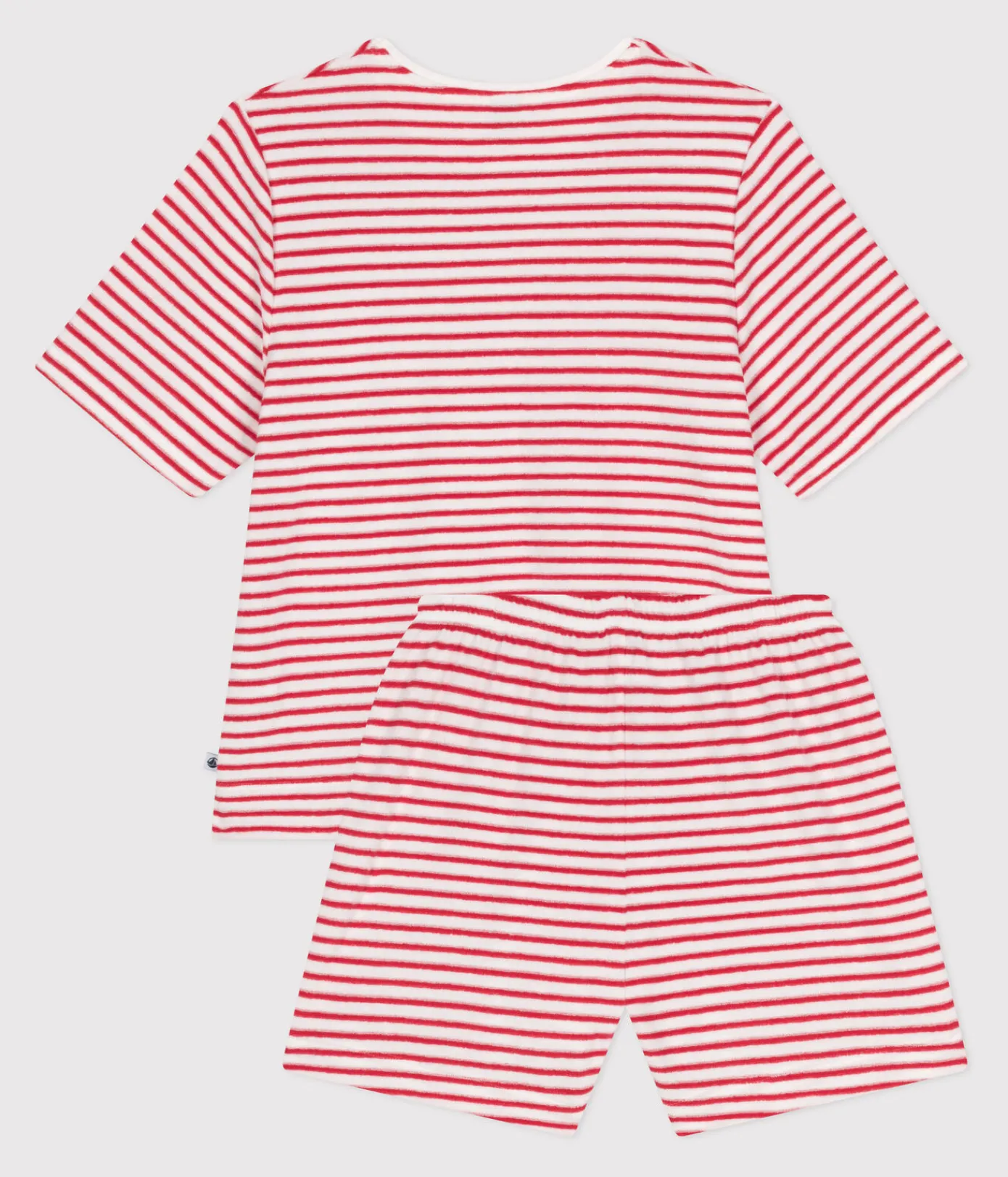 Petit Bateau Schlafanzüge, Nachthemden*Damen-Kurzpyjama aus Baumwolle mit Streifen ROT MARSHMALLOW/ SPI