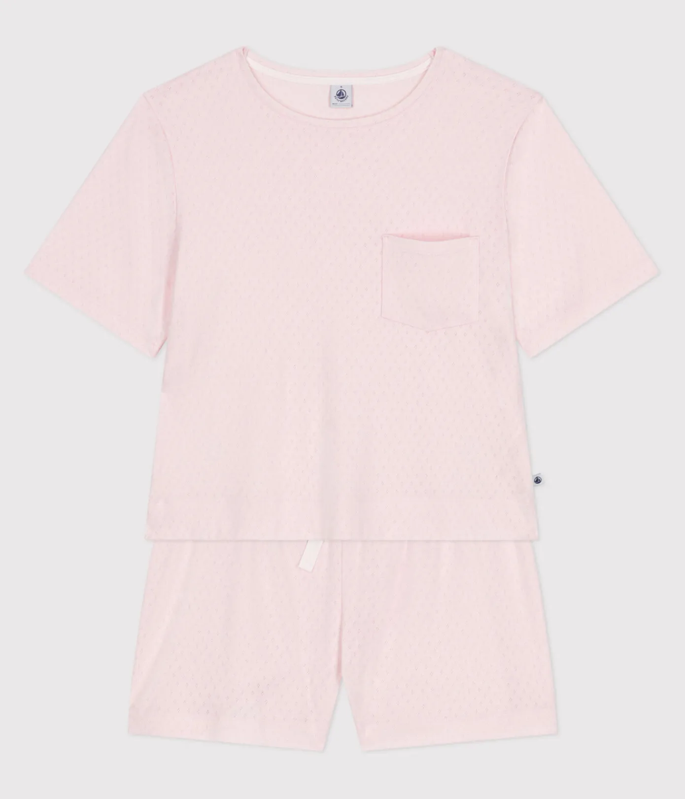 Petit Bateau Schlafanzüge, Nachthemden*Damen-Kurzpyjama aus Baumwolle rosa FLEUR