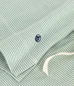 Petit Bateau Schlafanzüge, Nachthemden*Damen-Kurzpyjama aus Baumwolle mit Streifen SAULE/ MARSHMALLOW