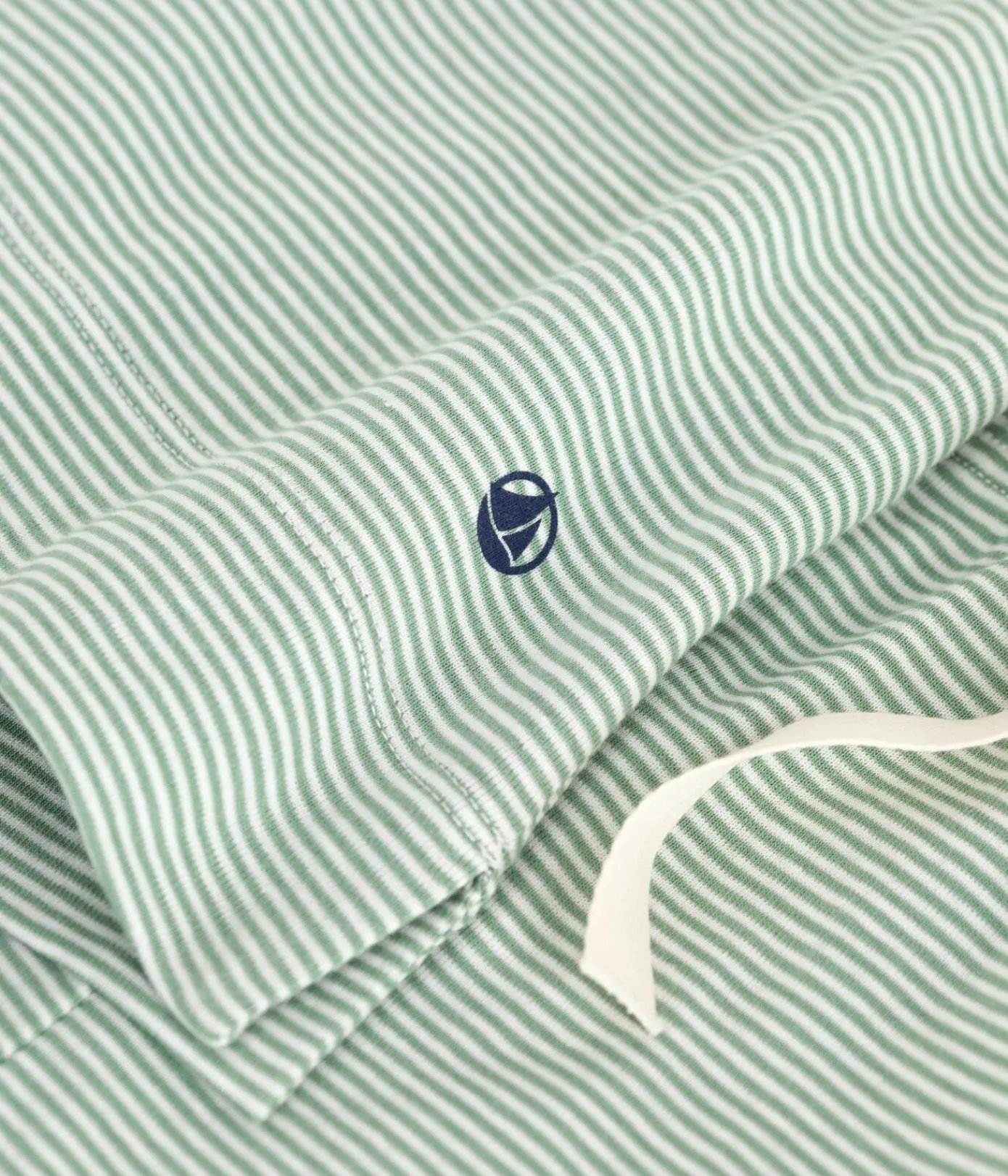 Petit Bateau Schlafanzüge, Nachthemden*Damen-Kurzpyjama aus Baumwolle mit Streifen SAULE/ MARSHMALLOW