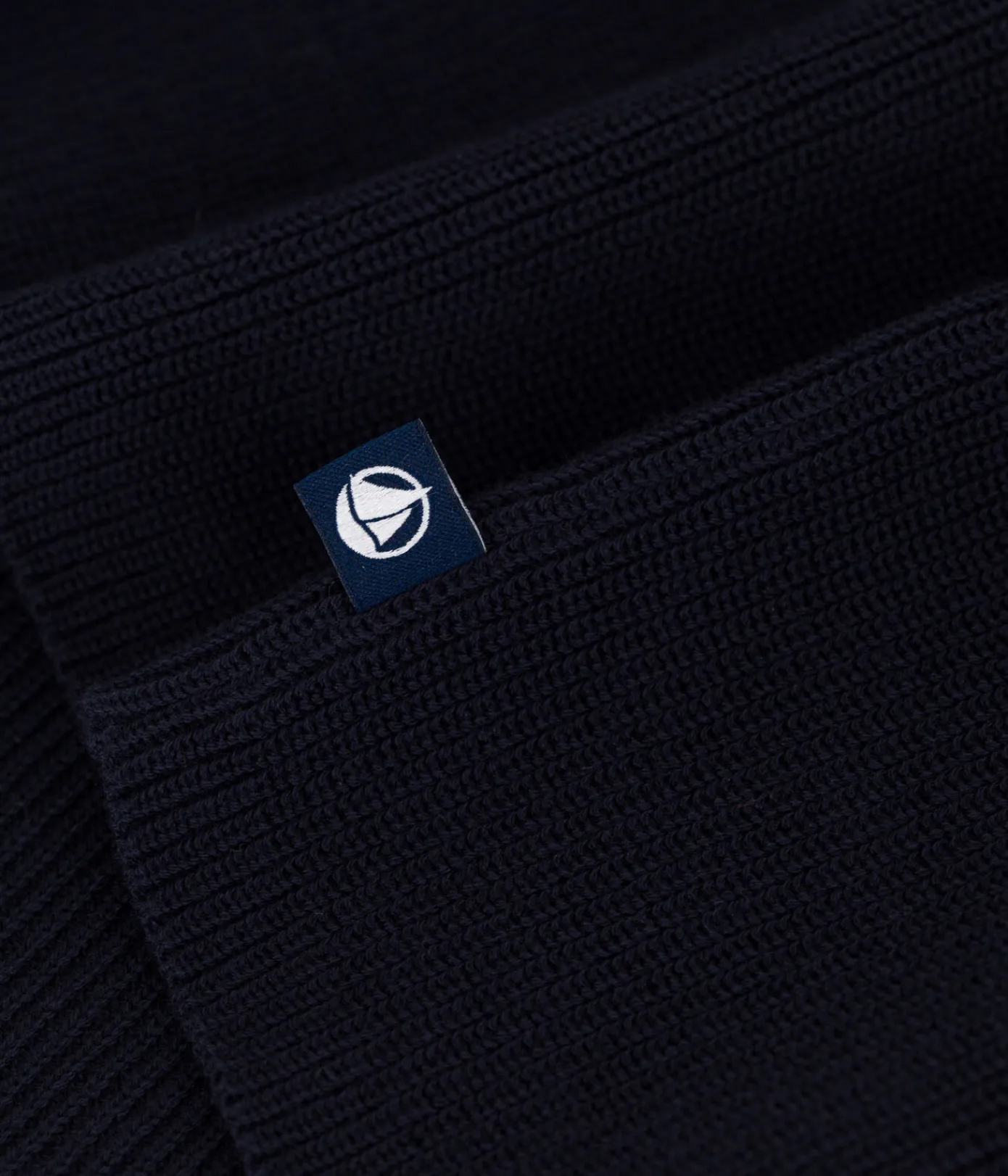 Petit Bateau Homewear|Streifenshirts, Pullover, Cardigans*Damen-Marinepullover aus einfarbiger Baumwolle blau SMOKING