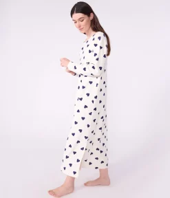 Petit Bateau Schlafanzüge, Nachthemden*Damen-Nachthemd aus Baumwolle mit Herzmotiv blau MILK/ SOIR