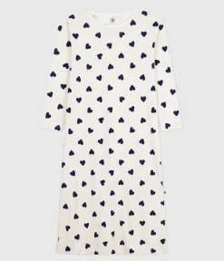 Petit Bateau Schlafanzüge, Nachthemden*Damen-Nachthemd aus Baumwolle mit Herzmotiv blau MILK/ SOIR
