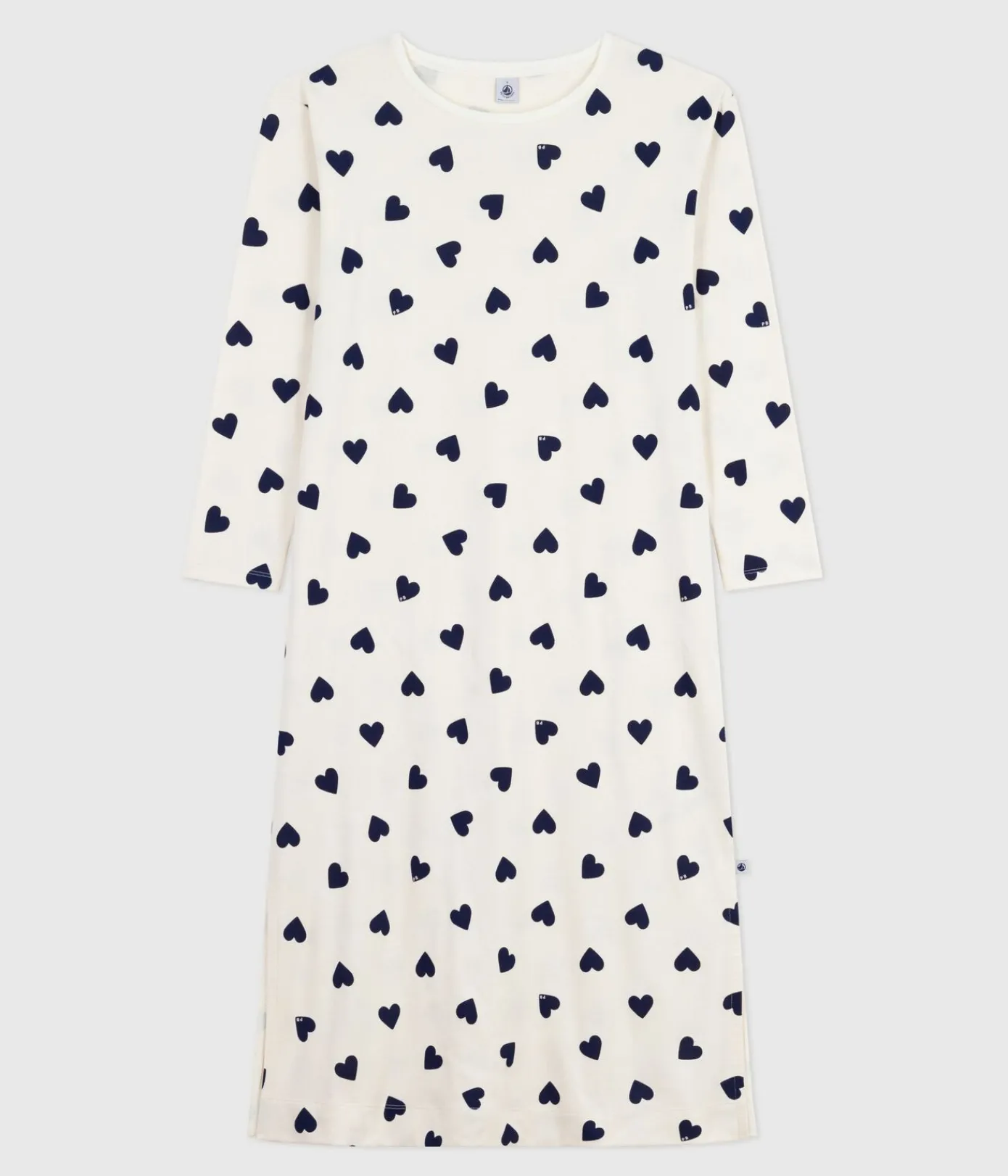 Petit Bateau Schlafanzüge, Nachthemden*Damen-Nachthemd aus Baumwolle mit Herzmotiv blau MILK/ SOIR