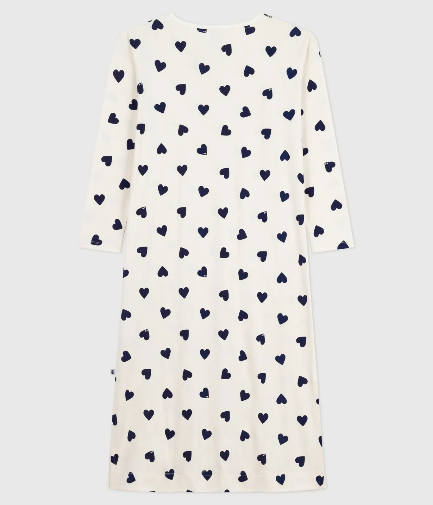 Petit Bateau Schlafanzüge, Nachthemden*Damen-Nachthemd aus Baumwolle mit Herzmotiv blau MILK/ SOIR