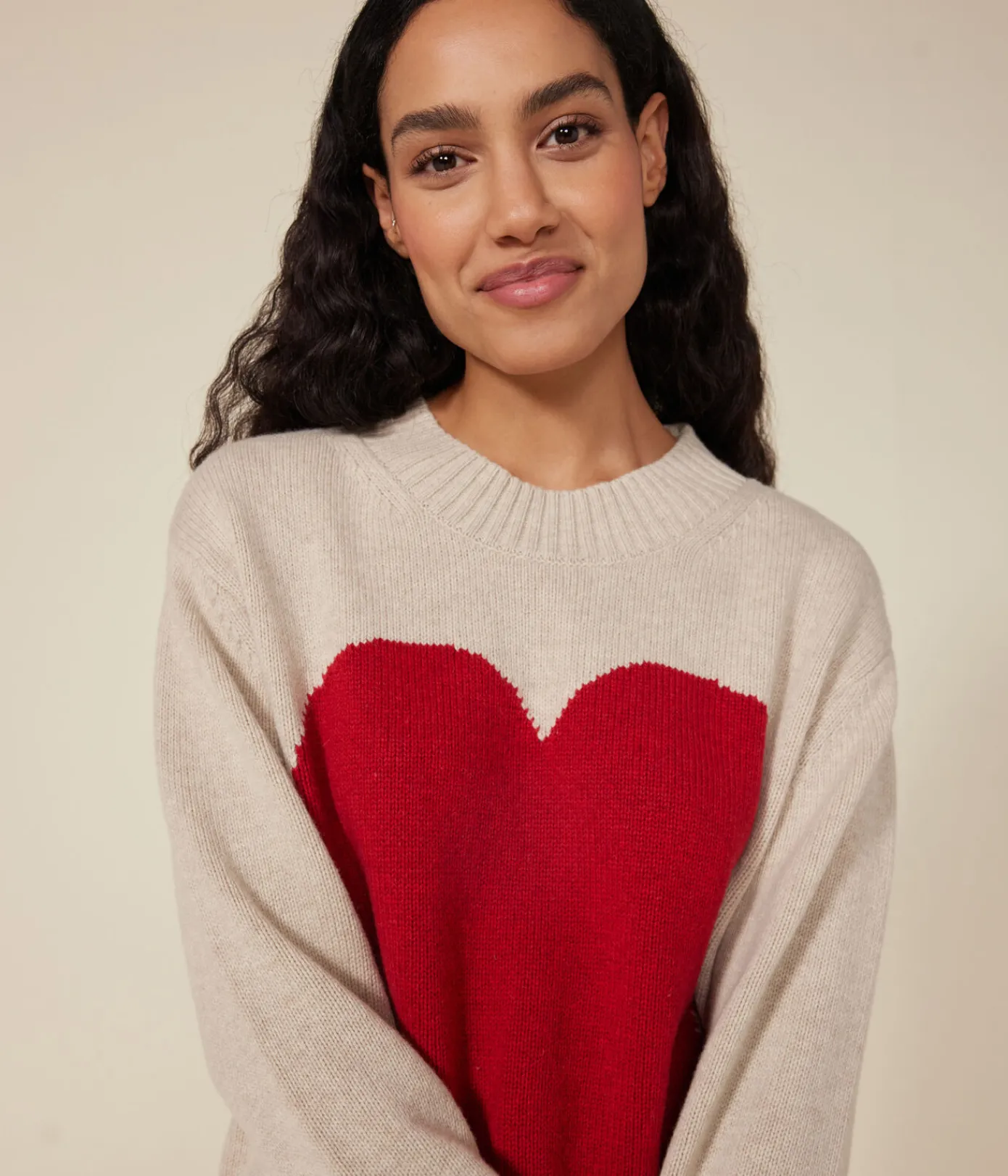 Petit Bateau Homewear|Streifenshirts, Pullover, Cardigans*Damen-Pullover aus Wolle und Baumwolle AVALANCHE/ ROT