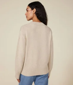 Petit Bateau Homewear|Streifenshirts, Pullover, Cardigans*Damen-Pullover aus Wolle und Baumwolle AVALANCHE/ ROT