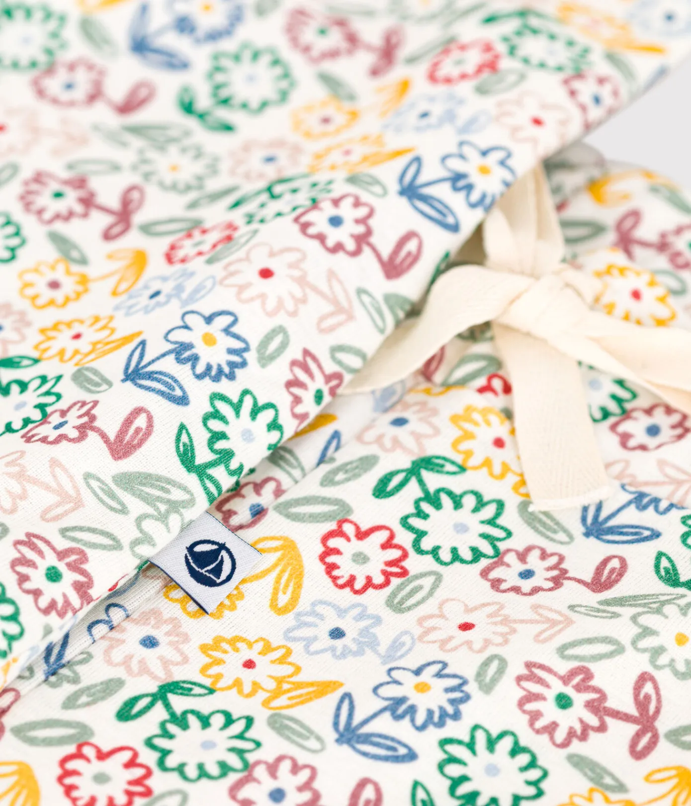 Petit Bateau Homewear|Schlafanzüge, Nachthemden*Damen-Pyjama aus Baumwolle mit Blumenmotiv weiss MARSHMALLOW/weiss MULTICO