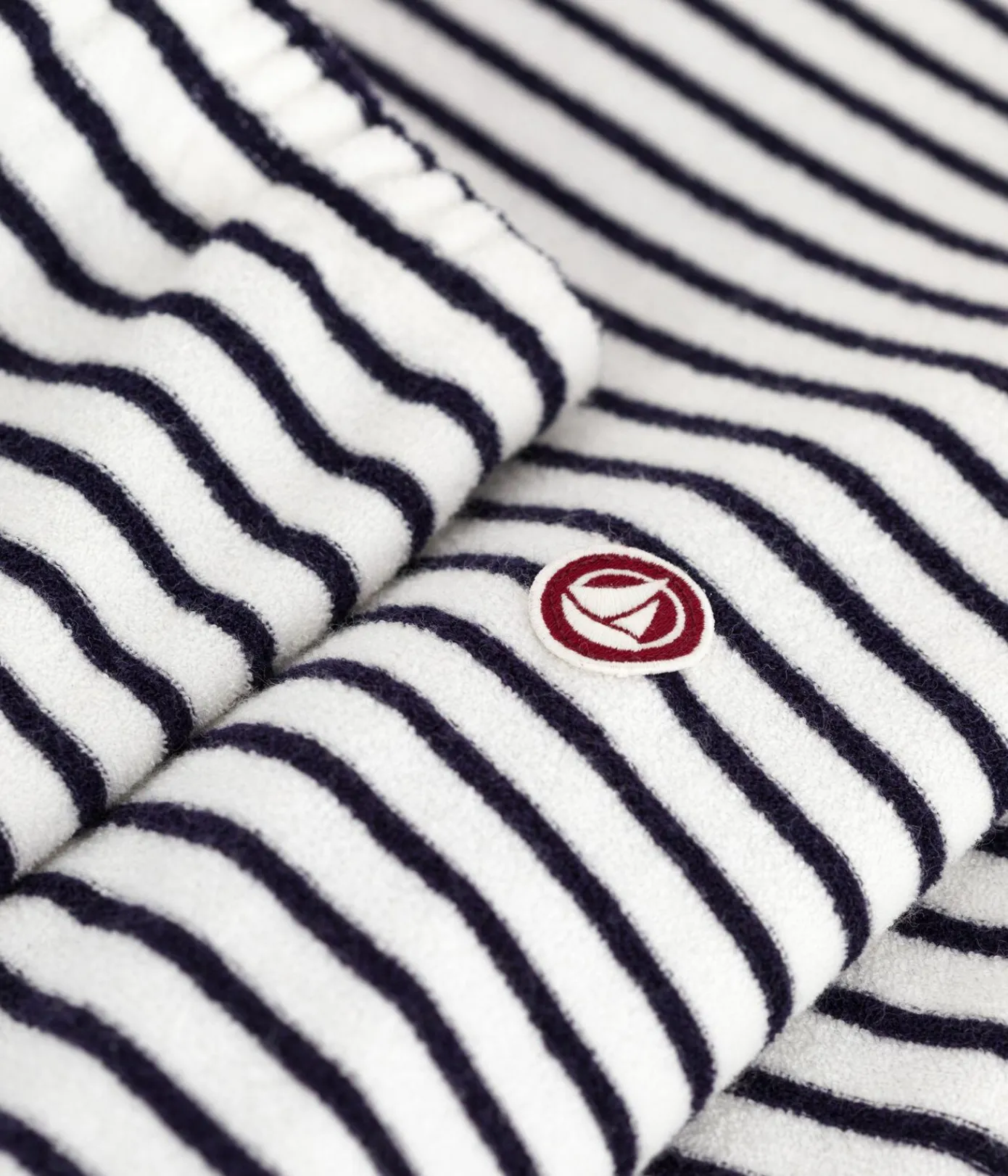 Petit Bateau Homewear|Schlafanzüge, Nachthemden*Damen-Pyjama aus Baumwoll-Frottee mit Streifen blau MILK/ SOIR