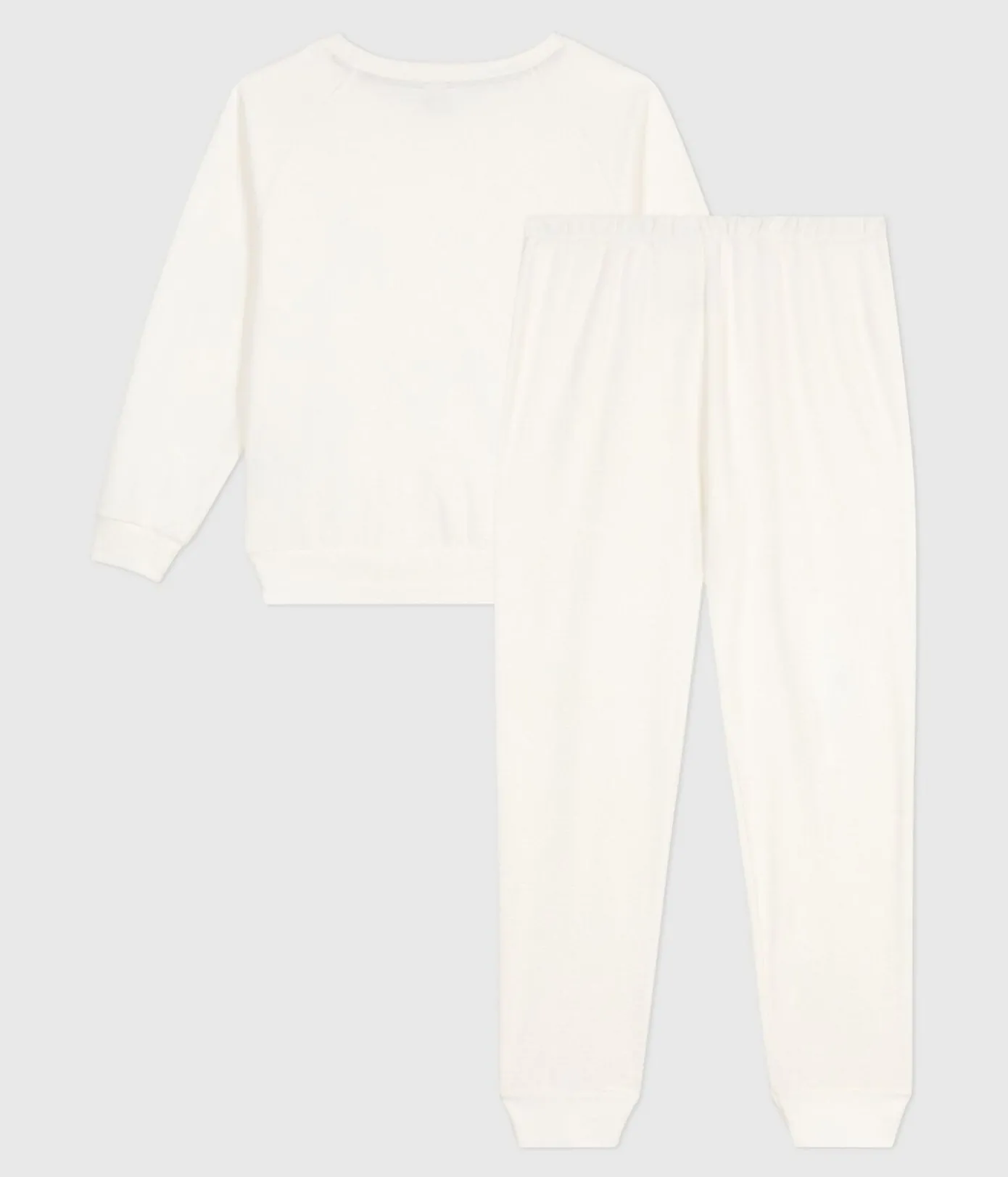 Petit Bateau Homewear|Schlafanzüge, Nachthemden*Damen-Pyjama aus einfarbigem Baumwoll-Frottee naturfarben MILK